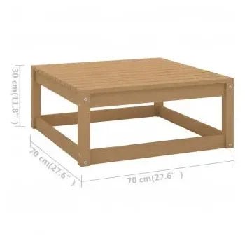 Conjunto de muebles modernos para el jardín con 12 piezas en color marrón miel de vidaXL 11