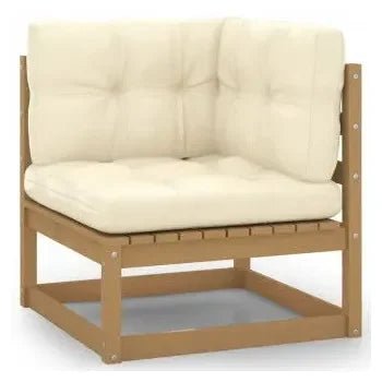 Conjunto de muebles modernos para el jardín con 12 piezas en color marrón miel de vidaXL 4