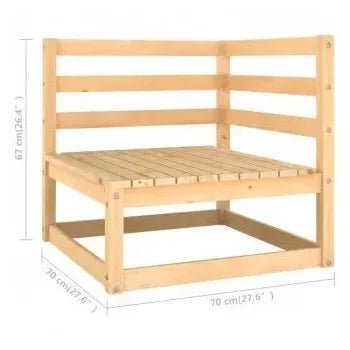 Conjunto de muebles con un diseño moderno para jardín de 12 piezas fabricadas en madera de vidaXL 8