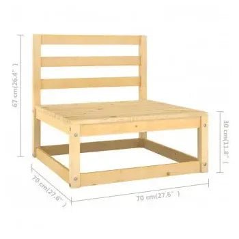Conjunto de muebles con un diseño moderno para jardín de 12 piezas fabricadas en madera de vidaXL 9