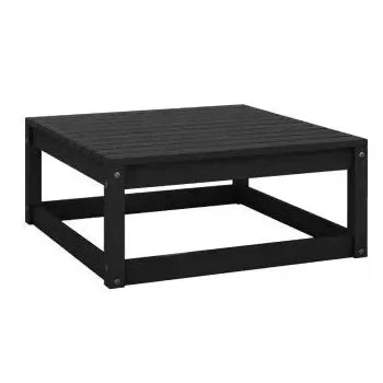 Set de diseño moderno para jardín de 9 piezas fabricadas en madera maciza color negro de vidaXL 5