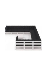 12-piece garden set made of pine wood with white finish by vidaXL