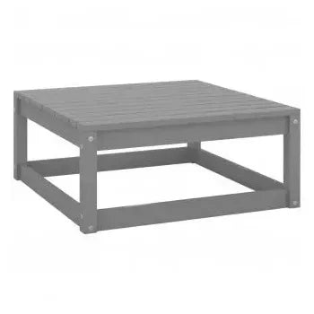 Juego de muebles para jardín con 12 piezas fabricadas en madera de pino gris de vidaXL 5