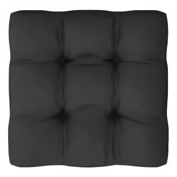 Conjunto de muebles de jardín 7 piezas fabricado en madera con cojines en acabado negro de vidaXL 8