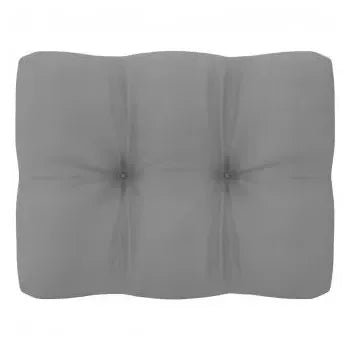 Conjunto de muebles de jardín 10 piezas fabricado en madera con cojines en acabado gris de vidaXL 8