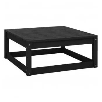 Juego de muebles para el jardín con 14 piezas fabricadas en pino de color negro de vidaXL 6