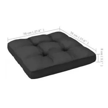 Set de jardín de diseño moderno con cojines fabricado en madera de pino color gris de vidaXL 10