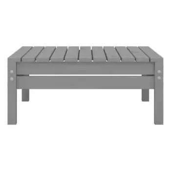 Conjunto para jardín con 9 piezas de mesa con sofás en madera de pino maciza color gris de vidaXL 9