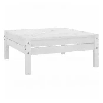 Conjunto de muebles exterior de color blanco fabricado en madera de pino maciza de vidaXL 7