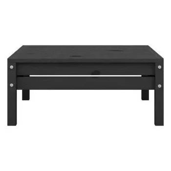 Juego de 5 muebles de jardín fabricados en madera de pino maciza en color negro de vidaXL 8
