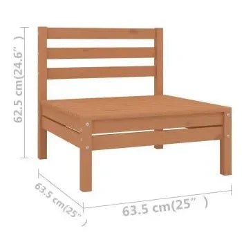 Conjunto mobiliario de 6 piezas para jardín fabricadas en madera maciza de pino con acabado de vidaXL 12