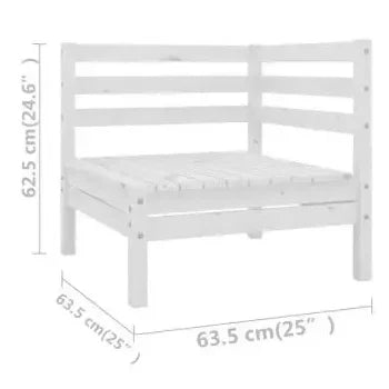 Conjunto mobiliario de 8 sofás para jardín fabricados en madera maciza de pino con acabado en color de vidaXL 10