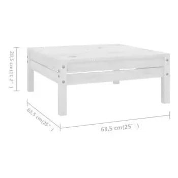 Pack de 8 piezas para jardín fabricadas en madera de pino maciza con acabado en blanco de vidaXL 8