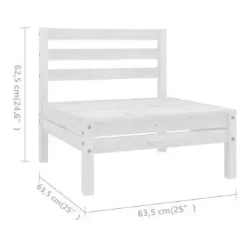 Pack mobiliario de 8 piezas para jardín fabricadas en madera de pino maciza con acabado en color de vidaXL 7