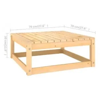 Juego de muebles de pino para exterior de 5 piezas con cojines color antracita de vidaXL 7