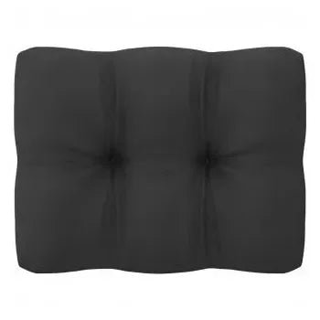 Juego de muebles de jardín con 6 piezas de madera de pino maciza y cojines gris antracita de vidaXL 7