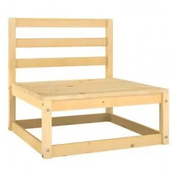 Conjunto de muebles para jardín con cojines gris antracita de madera de pino de vidaXL 4