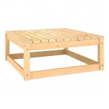 Juego de muebles de 13 piezas para jardín de madera maciza de pino natural y gris antracita de vidaXL 3