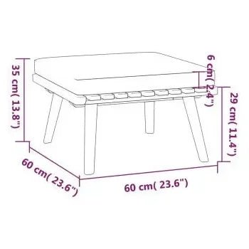 Conjunto de muebles de exterior hechos de madera de acacia compuesto por 6 sofás una mesa de vidaXL 11