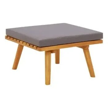 Set de muebles de exterior hechos de madera de acacia compuesto por 6 sofás con cojines una mesa de vidaXL 7