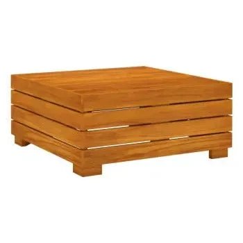 Juego de muebles para jardín de 12 piezas fabricados en madera maciza de acacia con cojines color de vidaXL 6