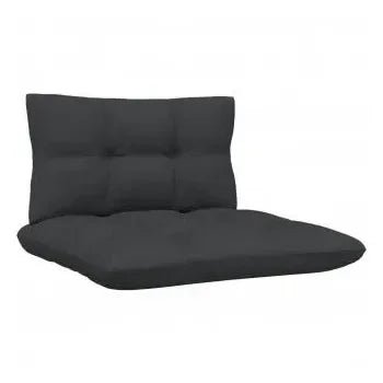 Conjunto de muebles de jardín 13 piezas blanco con gris antracita madera de pino de vidaXL 7