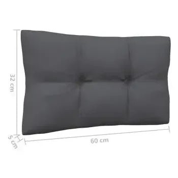 Juego de sillones para jardín de 6 piezas fabricado en madera de pino con mesa y cojines color gris de vidaXL 12