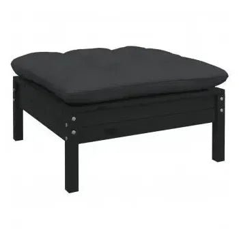 Juego de muebles de jardín fabricado con madera maciza de pino gris antracita 8 piezas de vidaXL 5