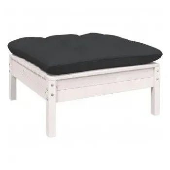 Conjunto de muebles de pino blanco y antracita de vidaXL 5