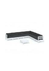 Modular sofa set with a coffee table in white by vidaXL