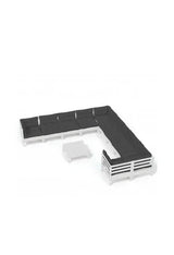 vidaXL 11-piece garden furniture set, pine wood, white and anthracite gray