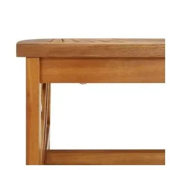 Conjunto de exterior con sofá y mesa de centro elaborados con madera y cojines de tela de vidaXL 8