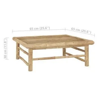 Conjunto de muebles de jardín de 2 piezas fabricados en bambú y con cojines de color gris oscuro de vidaXL 7