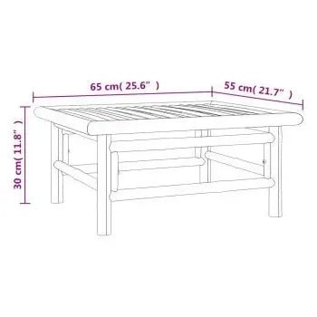 Set de sofás y mesa para jardín de 10 piezas fabricado en bambú con cojines de color gris claro de vidaXL 11
