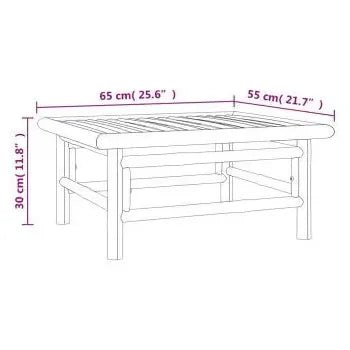 Set de sofás con mesa y reposapiés para jardín de 6 piezas de madera con cojines de color gris topo de vidaXL 11