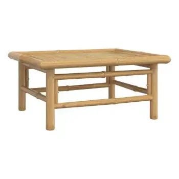 Set de sofá esquinero y silla de 5 piezas para jardín hecho de bambú con cojines de color verde de vidaXL 6