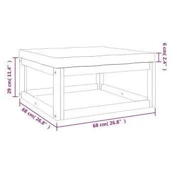 Set de sofás con reposapiés de jardín de 5 piezas fabricado en madera maciza con cojines gris claro de vidaXL 10