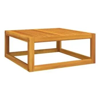 Set de sofás y reposapiés para jardín de 6 piezas fabricado en madera de acacia con cojines gris de vidaXL 7