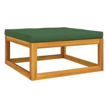 Set de sofás y reposapiés con mesa para jardín de 5 piezas fabricado en madera de acacia de vidaXL 6