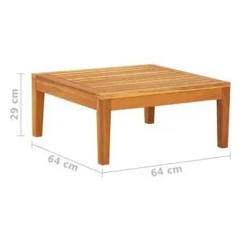 Pack de muebles para jardín fabricados en madera de acacia de un acabado en aceite color gris oscuro de vidaXL 10