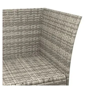 Juego muebles para jardín con cojines fabricado en ratán y acero de color gris de vidaXL 9