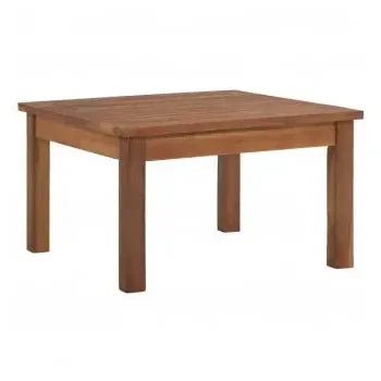 Juego de muebles de jardín de mesa de centro de madera y sofás de ratán sintético marrón de vidaXL 6