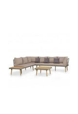 Conjunto de muebles para el jardín fabricado en madera acacia color marrón y gris de vidaXL