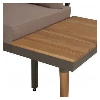 Conjunto de muebles para el jardín fabricado en madera acacia color marrón y gris de vidaXL 3
