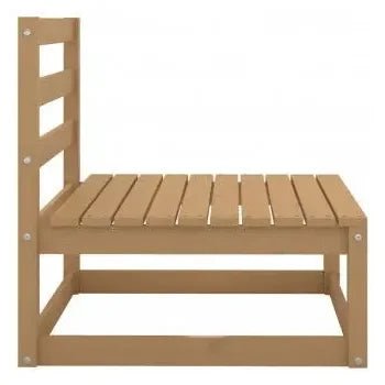 Conjunto de muebles para jardín de madera maciza de pino con un acabado en color marrón miel y crema de vidaXL 4